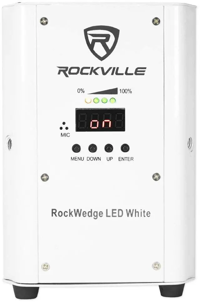 Main image of RockWedge LED 54W RGBWA+UV Rechargeable Wireless DMX Par Light | Built-In 7500mAh Rechargeable Battery, Up to 36 Hours Single Color Runtime, 4 Hour Recharge, 6 or 10 Channel DMX, White