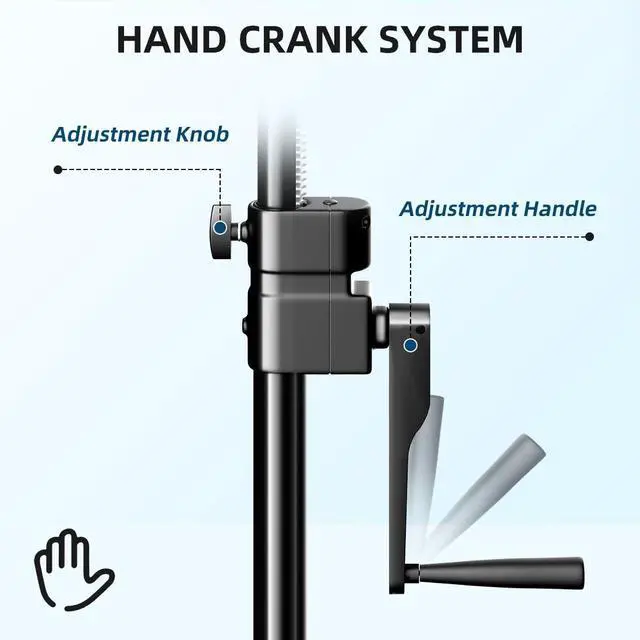 Alt view image 4 of 7 - 2 in 1 Speaker Pole Mount for Subwoofer Crank-Up Speaker Pole Heavy-Duty Adjustable 29.5-46 Inch Subwoofer Pole Fits M20 and 35 MM Speaker
