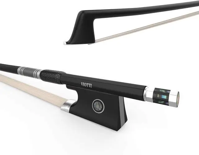 Main image of Carbon Fiber Violin Bow, Hand Crafted by Professional Violin & Bow Makers, Strong, Stiff & Well Balanced, Made with Mongolian Horse Hair, For Violinists & Fiddlers of All Skill Levels