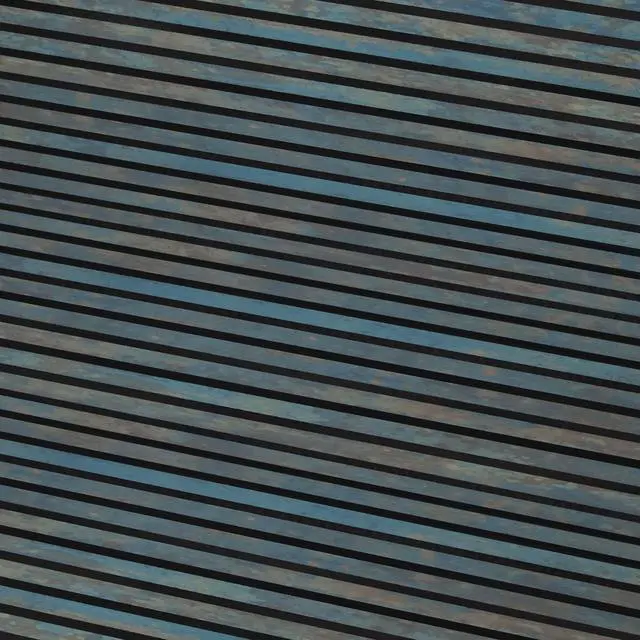 Alt view image 6 of 7 - Wood Slat Wall Panels for Interior Wall Decor, Acoustic MDF Wall Panels with PET Backing, Easy Install Wall Paneling for Living Room Bedroom Office, Antique Teal Rust Accent (94" H)