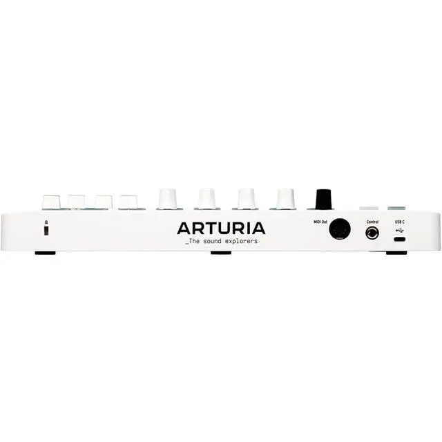 Alt view image 5 of 7 - MiniLab 3 Compact MIDI Keyboard and Pad Controller | White Bundle with 6ft MIDI Cable + Microfiber Cleaning Cloth (3 Item)