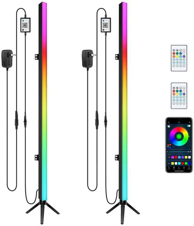 Main image of 39" LED Stage Light Bar with Stand 2 Pack for Party Lighting | APP & Remote Control, RGB Color Mixing, Music Sync Timer Setting, Metal Tripod Flexible & Portable for Room, Gaming, DJ, Club