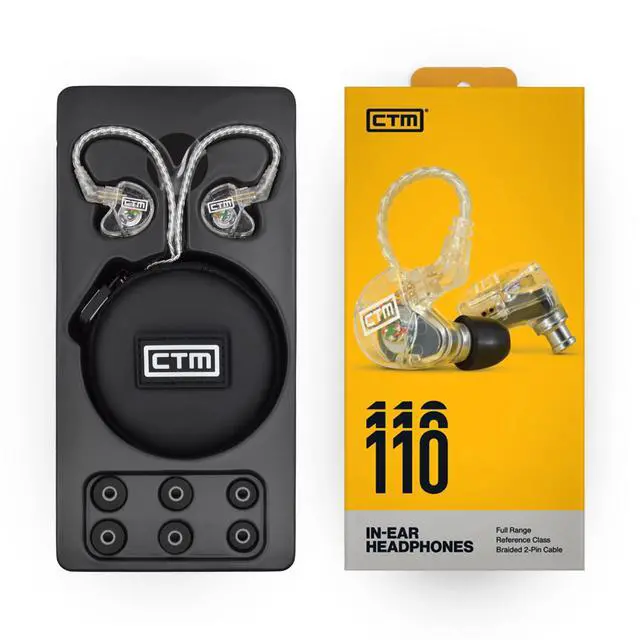 Alt view image 2 of 6 - CE110 - Pro Isolating Single Driver Wired Earphones by Clear Tune Monitors Titanium Coated Dynamic Driver Detachable Cable High Fidelity in-Ear Monitor