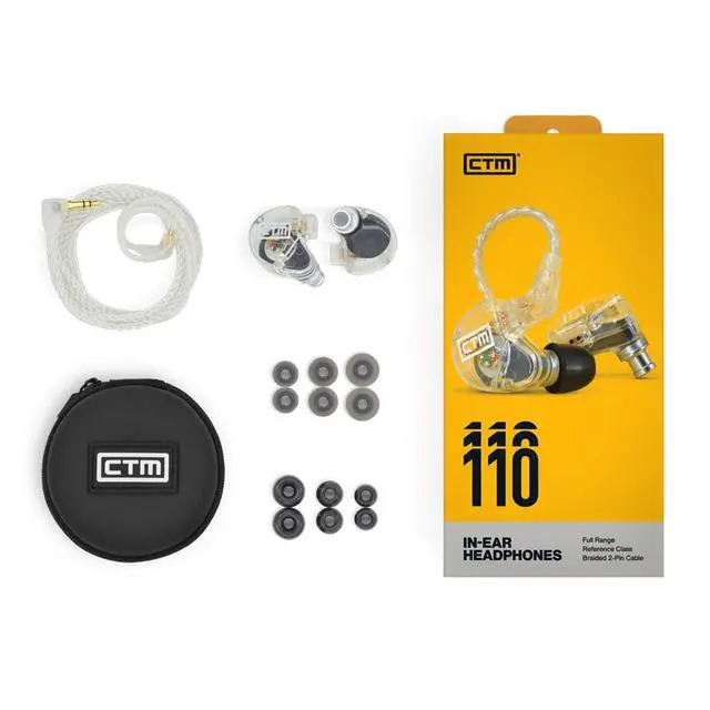 Alt view image 4 of 6 - CE110 - Pro Isolating Single Driver Wired Earphones by Clear Tune Monitors Titanium Coated Dynamic Driver Detachable Cable High Fidelity in-Ear Monitor