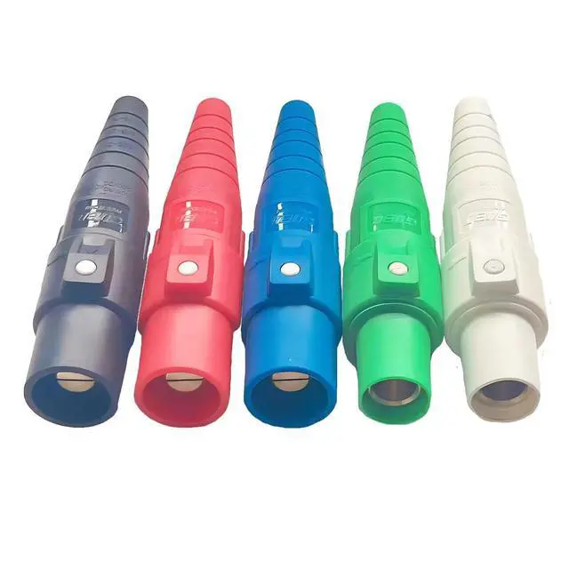 Alt view image 3 of 6 - 400A Camlock Power Connectors 5 Color 5 Male and 5 Female | for Power Distro Power Box