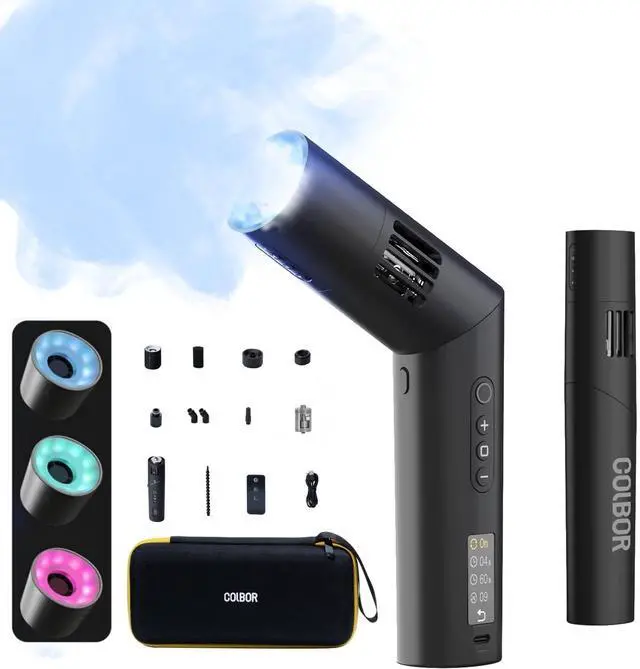 Main image of CF5 Mini Fog Machine Portable Smoke Machine 40W Handheld with Remote Control, Small Fogger Haze Maker for Indoor Outdoor Film,Photography,Streaming,Weddings Stage,Rechargeable Fog Machine