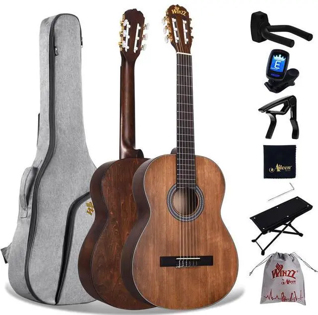 Main image of Classical Guitar 4/4 Adult Classical Guitar for Beginners 39 Inches Brown
