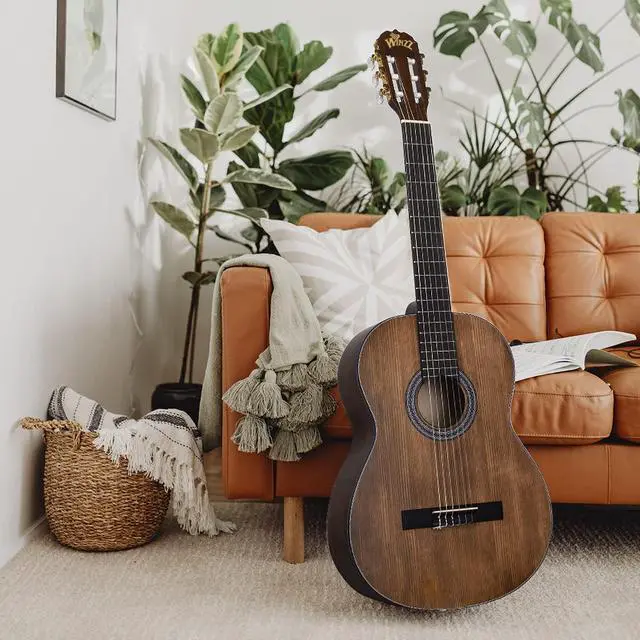 Alt view image 2 of 7 - Classical Guitar 4/4 Adult Classical Guitar for Beginners 39 Inches Brown