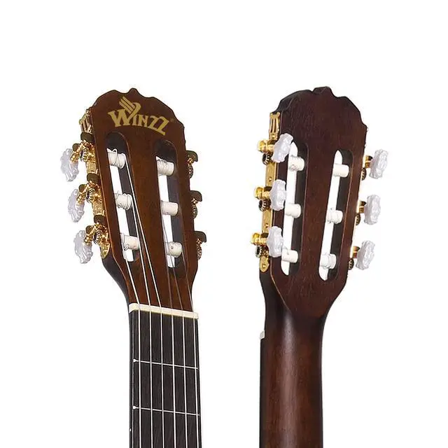 Alt view image 6 of 7 - Classical Guitar 4/4 Adult Classical Guitar for Beginners 39 Inches Brown