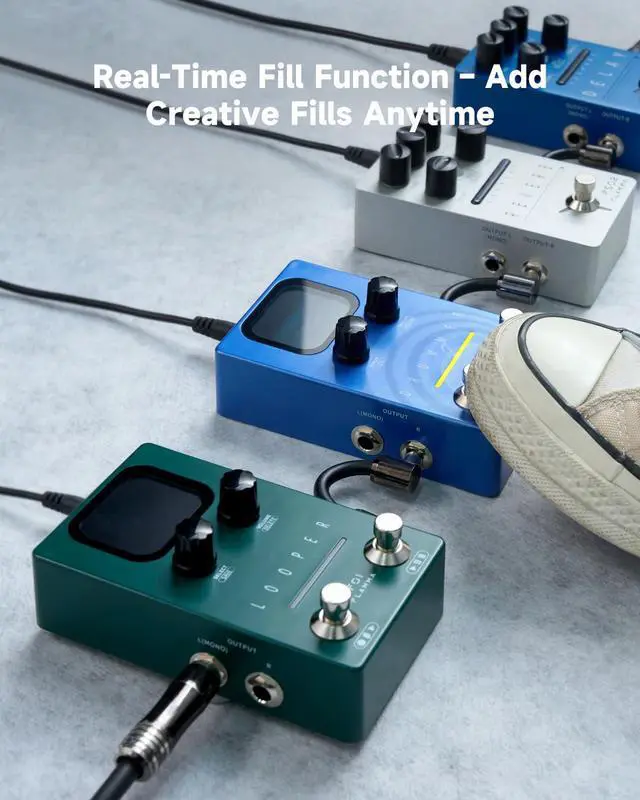 Alt view image 3 of 7 - FF02 Drum Machine Guitar Pedal - 121 Drum Grooves, 11 Music Genres, Tap Tempo, Adjustable Rhythms, Stereo I/O for Live & Studio Use