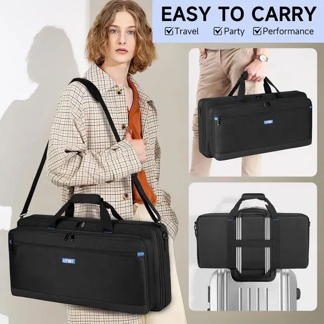 Alt view image 6 of 7 - Guitar Pedal Board Case Compatible with Boss ME-90/GT-1000/GX-100/ME-80 | Guitar Multi effects Pedal Carrying Bag with Multiple Pockets for Guitar Cable & Accessories(23.6 x 3.5 x 11.4 in)Bag Only