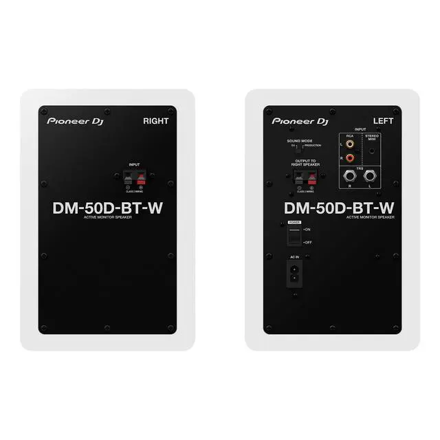 Alt view image 3 of 4 - DM-50D-BT-W 5-inch Desktop Active Monitor Speaker Pair with Bluetooth - White