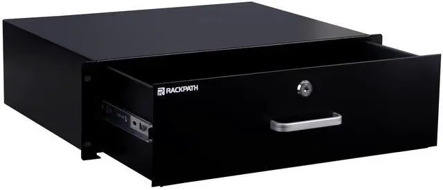 Main image of 3U Rack Mount Drawer for 19 Inch AV/Network/DJ Equipment Racks or Cabinets with Lock and Key