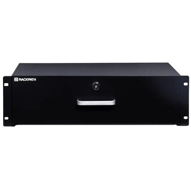 Alt view image 5 of 6 - 3U Rack Mount Drawer for 19 Inch AV/Network/DJ Equipment Racks or Cabinets with Lock and Key