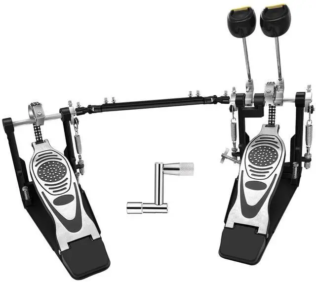 Main image of Double Bass Drum Pedal Kick Drum Pedal Double Chain Drive Adjustable Beater Head Pedals Drum Step On Hammer,Foot Percussion Hardware,Bass Pedal For Drum Set Bass Pedal Drum Accessories
