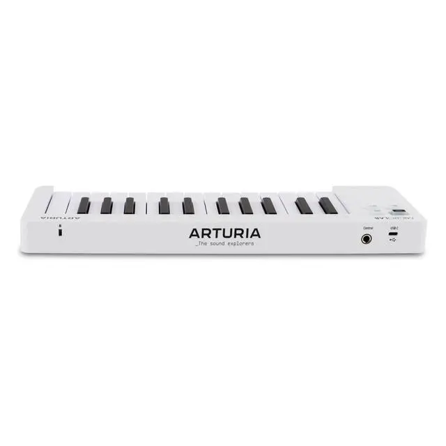 Alt view image 5 of 6 - MicroLab Mk3 - Universal MIDI Controller for Music Production - White | 25 Velocity-Sensitive Keys, USB-C Powered, Pitch and Mod Touch Strips, Sustain Pedal Input, Analog Lab Intro