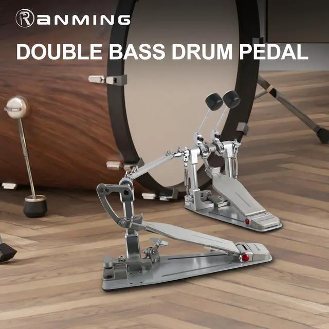 Alt view image 7 of 7 - Double Bass Drum Pedals Direct Drive Bass Drum Pedal Kick Drum Pedal with Two-Sided Beater Non-Slip Footplate Upgrade Double Kick pedal Set for Drum Set and Electronic Drums Beginner Drummers