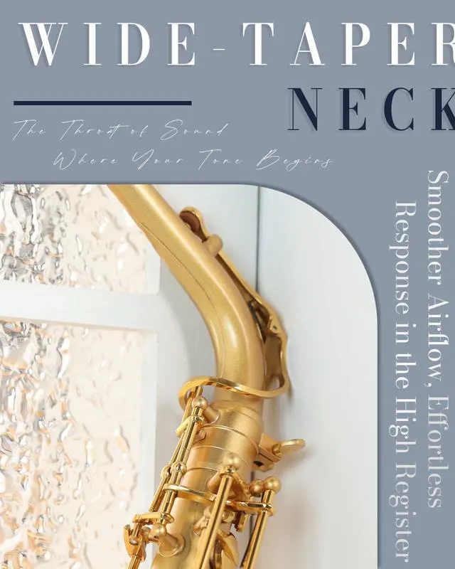 Alt view image 7 of 7 - Handcrafted E-Flat Alto Saxophone: Matte Gold Brass Body with Warm, Rich Tone, Secure Air Seal, Smooth 23-Key System, Includes Reeds Premium Leather Case & Saxophone Cleaning Kit (CH-EG)