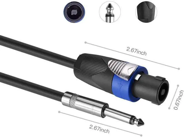 Alt view image 3 of 6 - Pro 200ft 12 Gauge Speakon to 1/4 Male Audio Speaker Cable, Single