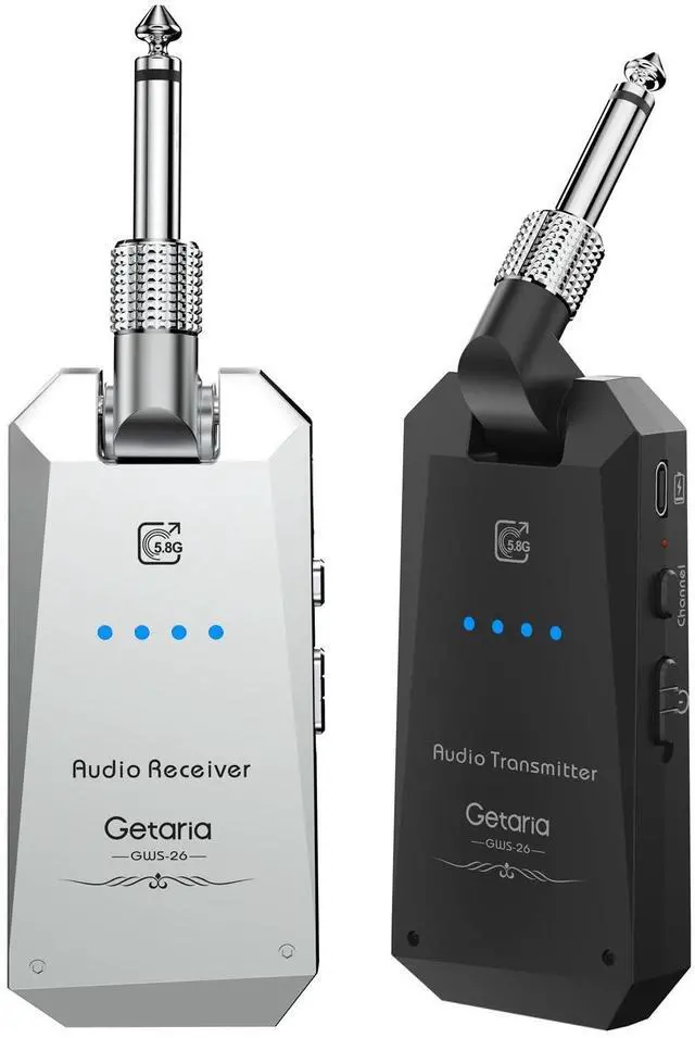 Main image of 5.8Hz Guitar Wireless System Anti-Interference Instrument 4Channels Wireless Transmitter Receiver Digital Audio Cordless System Bass For Electric Guitars Bass GWS-26-TYPE C Charge