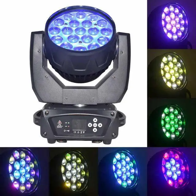 Main image of 19x15W Zoom Beam Wash Moving Head Light for Stage Lighting Effect with RGBW 4in1 LED and DMX Control Dj Disco and Nightclub