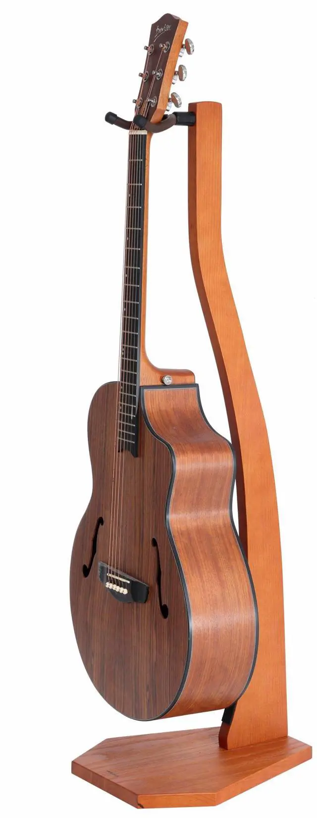 Main image of Wooden Guitar Stand, Handmade German Ash Solid Swan-shaped Wood Racks Floor, for Electric Guitars, Acoustic Guitars, Classical Guitars, Banjos, Mandolins(Light Brown)