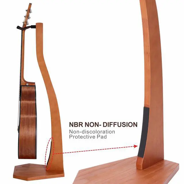 Alt view image 4 of 7 - Wooden Guitar Stand, Handmade German Ash Solid Swan-shaped Wood Racks Floor, for Electric Guitars, Acoustic Guitars, Classical Guitars, Banjos, Mandolins(Light Brown)