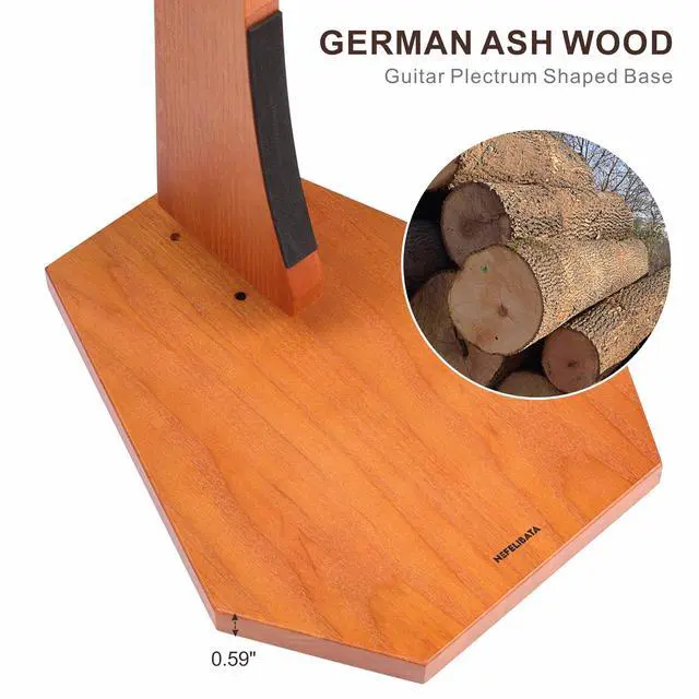 Alt view image 6 of 7 - Wooden Guitar Stand, Handmade German Ash Solid Swan-shaped Wood Racks Floor, for Electric Guitars, Acoustic Guitars, Classical Guitars, Banjos, Mandolins(Light Brown)