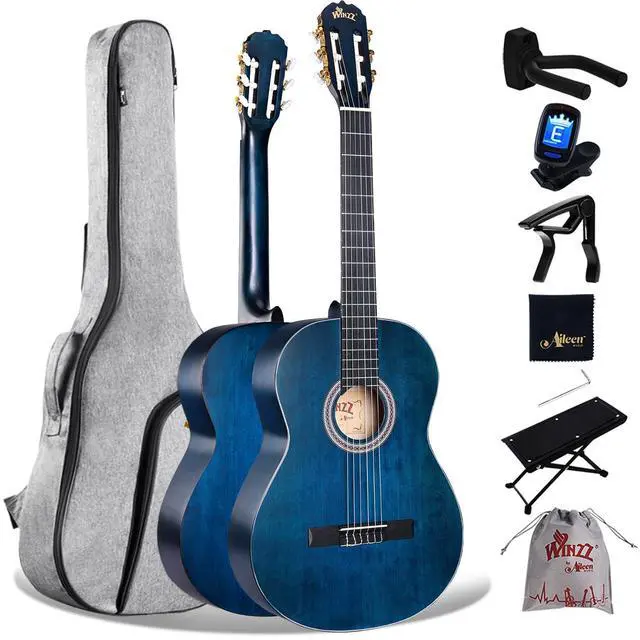 Main image of Classical Guitar 4/4 Adult Classical Guitar for Beginners 39 Inches (vintage blue)
