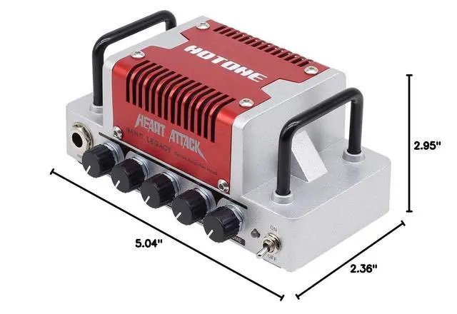 Alt view image 6 of 6 - Heart Attack Mini Guitar Amplifier Head, 5 Watt