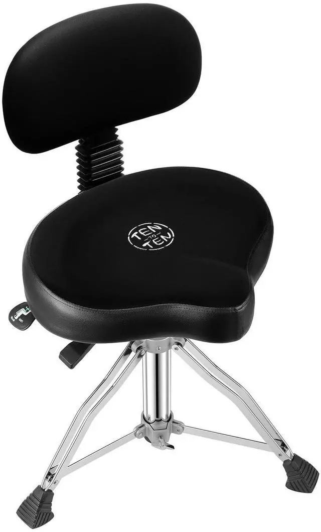 Main image of Drum Throne with Backrest,Drum Stool for Adults|Hydraulic Drum Throne with 45°Angle Adjustable Back,Heavy Duty Drum Seat for Professional Drummers