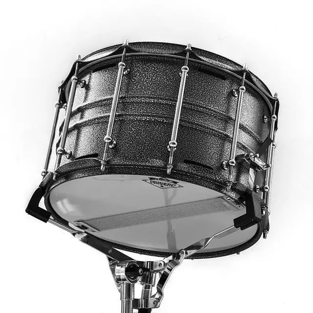 Main image of 14" x 8" Deep Shell Snare Drum, Carbon Steel Snare with 12-Vent Airflow System, Professional Low-Frequency Sonic Cannon for Rock, Metal and Hip-Hop, 12-Point Heavy Duty Lugs (Metallic Silver)