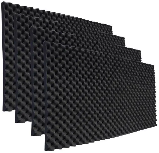 Main image of 4 Pack Sound Proof Foam Panels for Walls,48x24x2 Inch Egg Acoustic Foam Panel,High Density Fire Resistant Soundproof Foam for Home,Studio,Reducing Noise & Echo