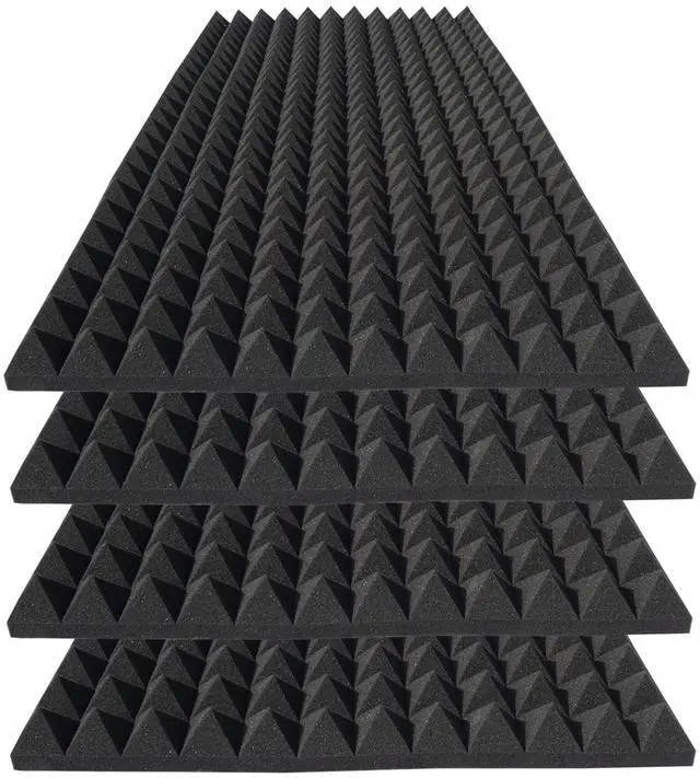 Main image of 4 Pack Acoustic Foam,48x24x2 Inch Sound Proof Panel for Walls,High Density Fire Resistant Soundproof Panels for Home,Studio,Reducing Noise & Echo