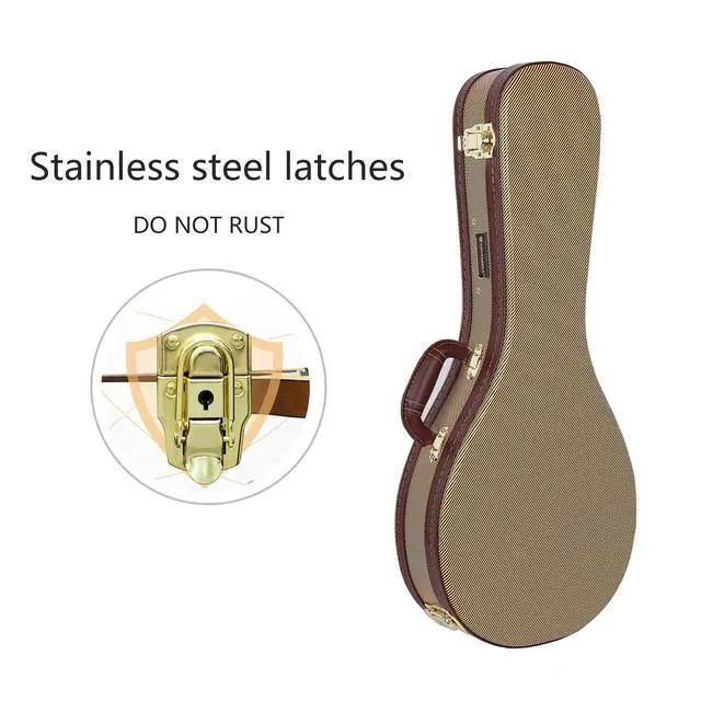 Alt view image 2 of 7 - Hard Shell Case for A-Style Mandolin in Vinyl Tweed(CRW620MATW)