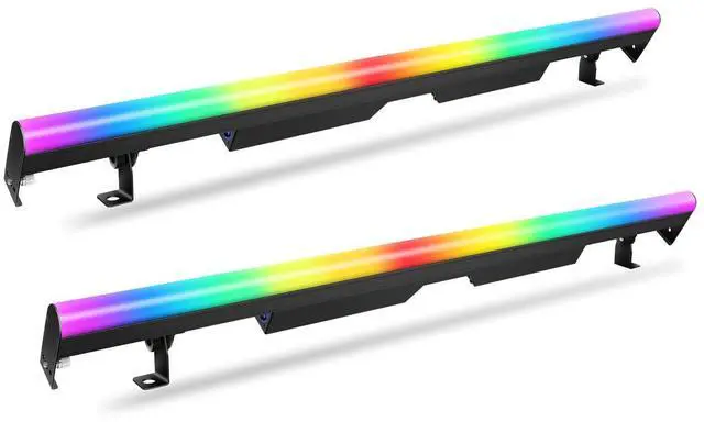Main image of LED Stage Pixel Light Bar,60W 90 LEDs RGB DMX DJ Stage Wash Light Bar Side with Screw Seamless Stitching Design DMX Lights Strip for Event Stage Club Party Show Wedding Lighting 2Pack