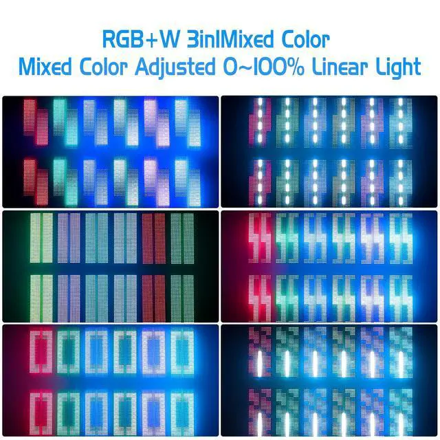 Alt view image 4 of 7 - Stage Light Bar LED 200W DJ Strobe Light 768 LEDs RGBW DJ Lights with 46 Zones Chasing, Wash Lighting Uplights Sound Activated DMX 512 for Stage Lighting Bars Party Wedding Show