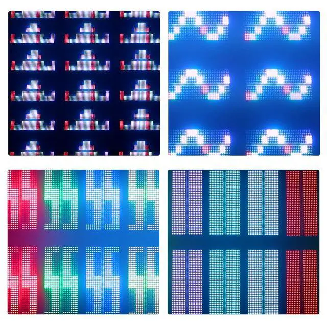 Alt view image 6 of 7 - Stage Light Bar LED 200W DJ Strobe Light 768 LEDs RGBW DJ Lights with 46 Zones Chasing, Wash Lighting Uplights Sound Activated DMX 512 for Stage Lighting Bars Party Wedding Show