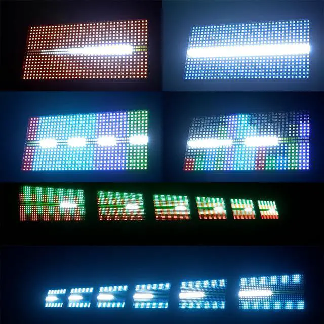 Alt view image 7 of 7 - Stage Light Bar LED 200W DJ Strobe Light 768 LEDs RGBW DJ Lights with 46 Zones Chasing, Wash Lighting Uplights Sound Activated DMX 512 for Stage Lighting Bars Party Wedding Show