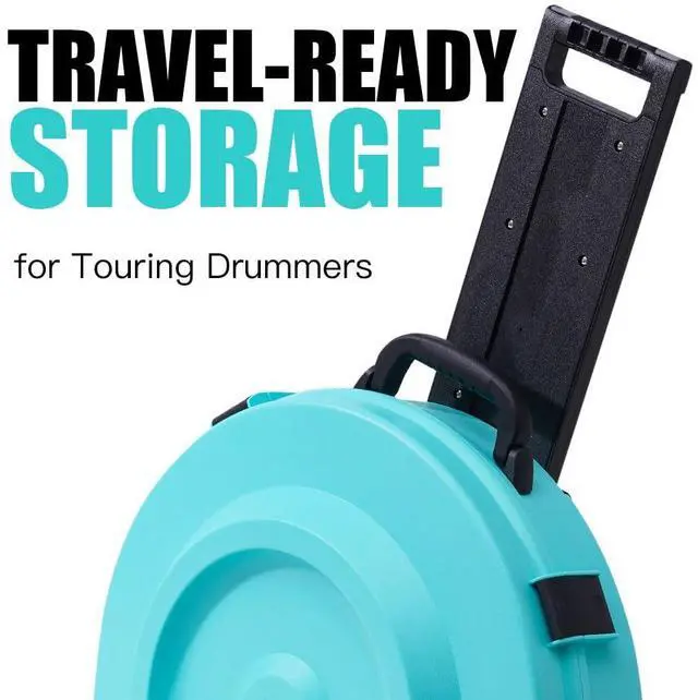 Alt view image 2 of 7 - 22'' Cymbal Case With Wheels, Rolling Cymbal Hard Case With Foam, Fits 10 × 21" Cymbals, Design for Drum Cymbal, Cymbal Vault Upgrade Cymbal Bag, Tour Edition for Drummer