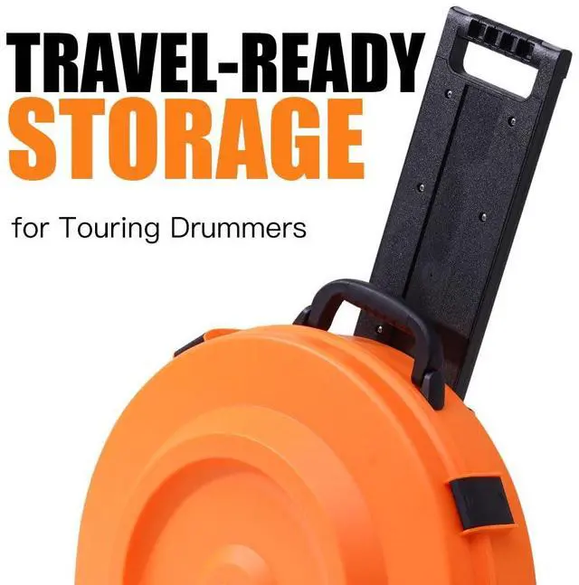 Alt view image 2 of 7 - 22'' Cymbal Case With Wheels, Rolling Cymbal Hard Case With Foam, Fits 10 × 21" Cymbals, Design for Drum Cymbal, Cymbal Vault Upgrade Cymbal Bag, Tour Edition for Drummer