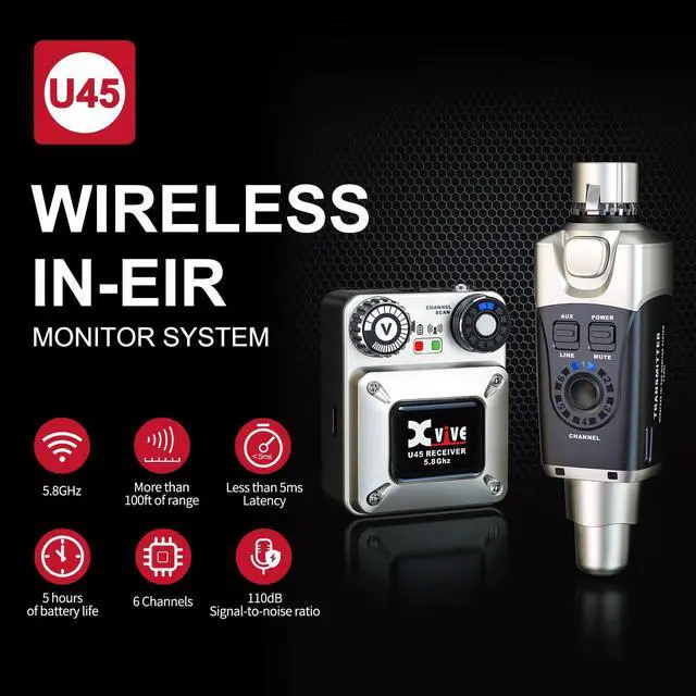 Alt view image 2 of 6 - U45 Wireless in-Ear Monitor System with CU4 Case