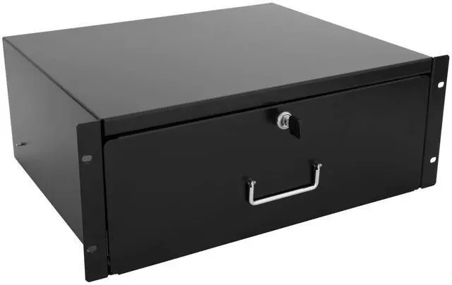 Main image of Drawer Server Cabinet Case 19 Inch Locking Rack Mount DJ Lockable Deep Drawer with Key (4U)