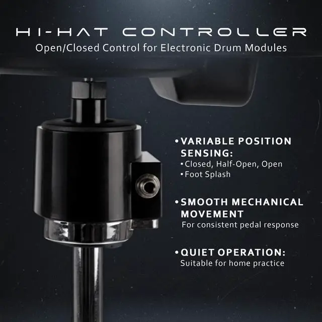 Alt view image 2 of 7 - VH11-Style Hi-Hat Controller Sensor Variable Open/Closed Foot Control for Electronic Drum Modules, Fits Standard Hi-Hat Stands