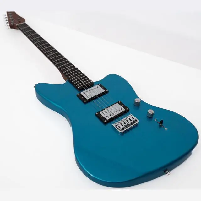 Alt view image 6 of 7 - Jazzmaster Mahogany Solid Body Electric Guitar,Roasted Maple Neck and Rosewood fingerboard,Bone Nut,6-String H-H Guitar,Professional/Full Size/Electric Guitars for Adults