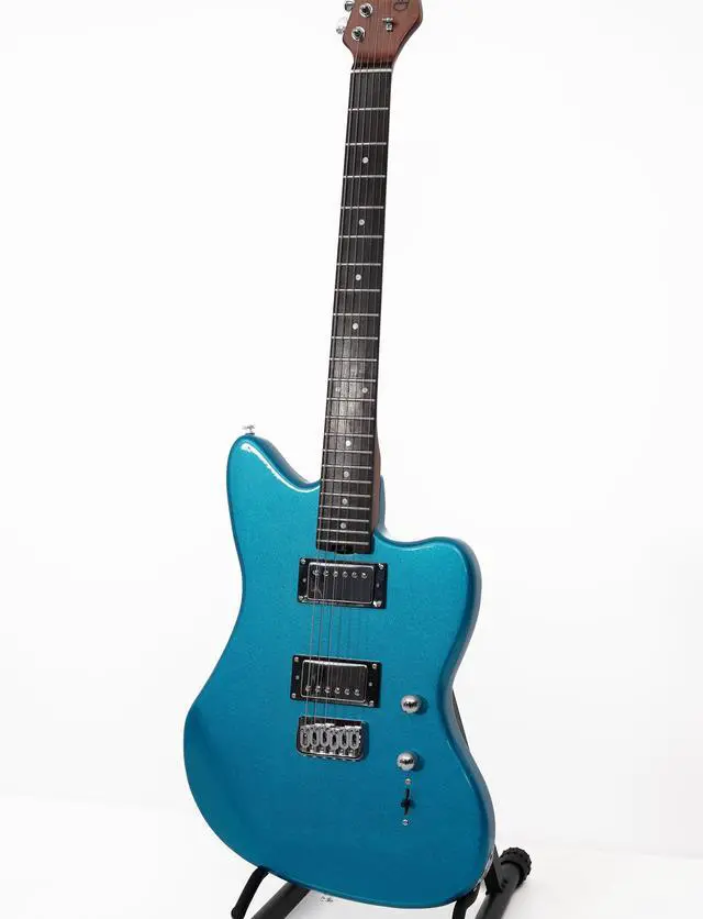 Alt view image 5 of 7 - Jazzmaster Mahogany Solid Body Electric Guitar,Roasted Maple Neck and Rosewood fingerboard,Bone Nut,6-String H-H Guitar,Professional/Full Size/Electric Guitars for Adults