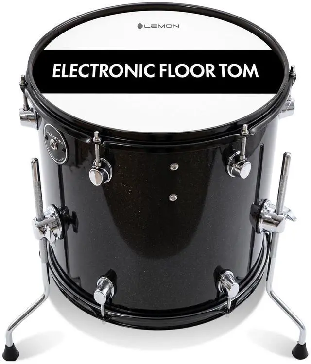 Main image of T950 Electronic Floor Tom - 13"x13" Dual-Zone Mesh Head & Rim Trigger Pad, Acoustic-Style Wood Shell Drum, Adjustable Tension, Works with Most Electronic Drum Modules (TRS), Quiet Practice