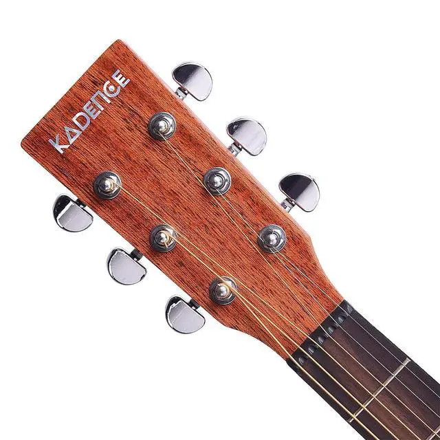 Alt view image 5 of 7 - A06EQ-SC Acoustica 40" Electro Acoustic Guitar | Grand Auditorium Cutaway | AshWood | Built-in Pickup + 2 Band EQ | Includes Bag, Cable, Strap, Picks, Strings, Capo & Learning Course | Natural