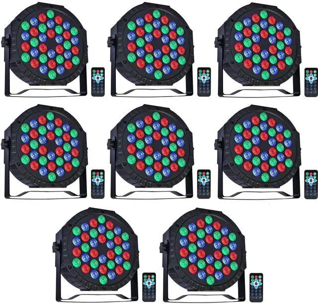 Main image of Par Lights Stage Lights Uplights LED RGB Lighting DMX512 Sound Activation Multiple Lighting Modes Party Light for DJ, Disco, Stage, Wedding - 8 Packs