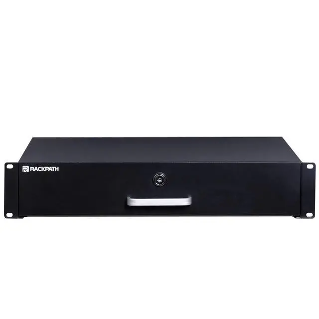 Alt view image 5 of 6 - 2U Rack Mount Drawer for 19 Inch AV/Network/DJ Equipment Racks or Cabinets with Lock and Key